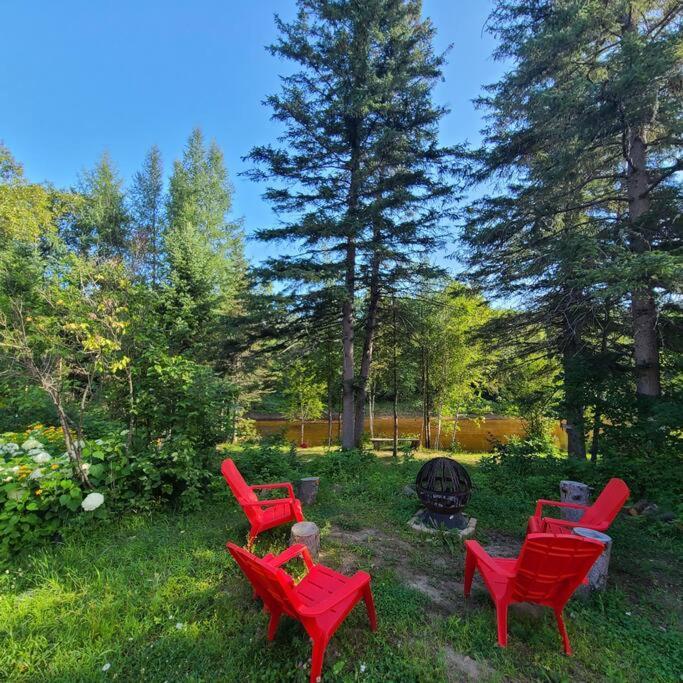 Chalet Nabu L'Ours - Riviere - Billard Saint-Alexis-des-Monts Exterior photo